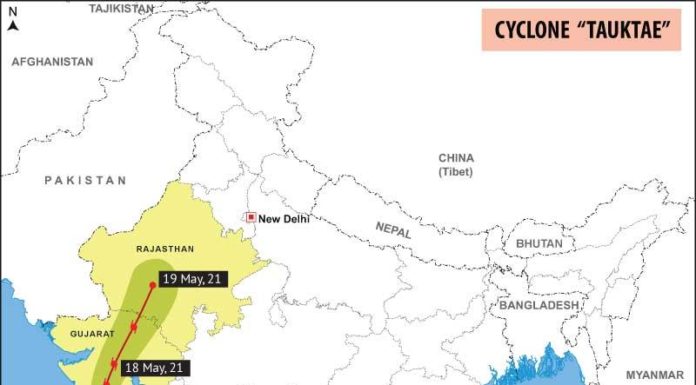 Tauktae Cyclone Path Map- Live Updates, Gujarat and Maharashtra are affected India Map of cyclone tauktae - Maharashtra Gujarat to Rajasthan
