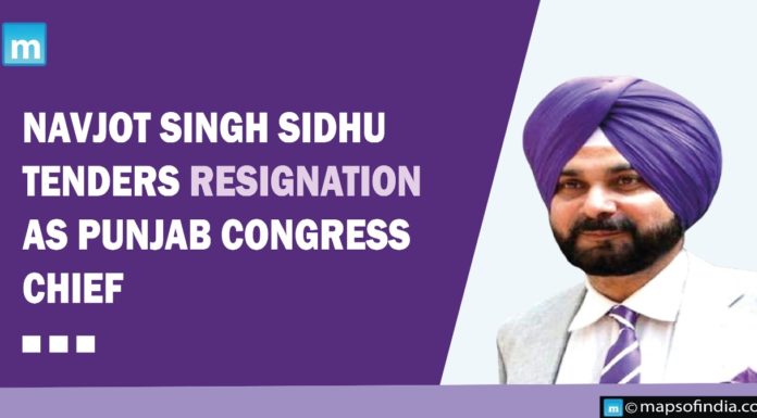 Navjot Singh Sidhu tenders resignation as Punjab Congress Chief