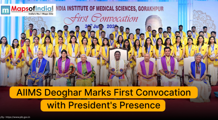 AIIMS Deoghar Marks First Convocation with President’s Presence Group photo from AIIMS Deoghar's first convocation, attended by the President of India.