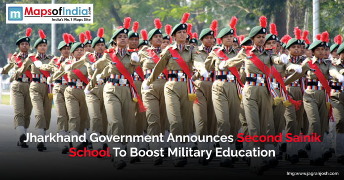 Cadets in uniform march in formation as Jharkhand announces its second Sainik School.