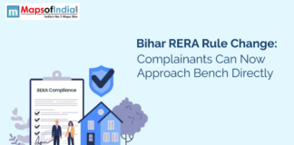 Bihar RERA Rule Change: Complainants Can Now Approach Bench Directly Illustration showing RERA compliance checklist, house, and shield with checkmark, alongside text highlighting Bihar RERA rule change allowing complainants to approach the bench directly.