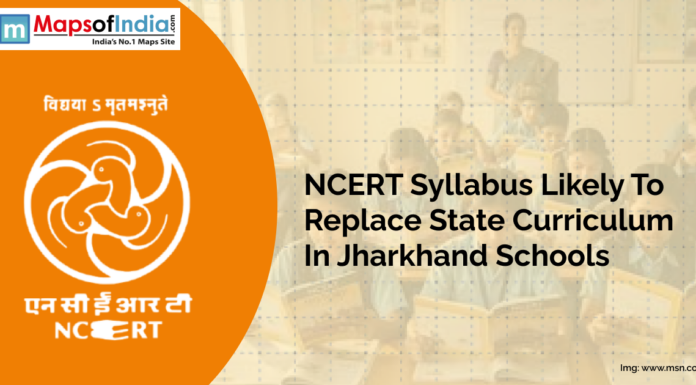NCERT Syllabus Likely to Replace State Curriculum in Jharkhand Schools NCERT syllabus likely to replace state curriculum in Jharkhand schools, official update with NCERT logo and students in classroom background.