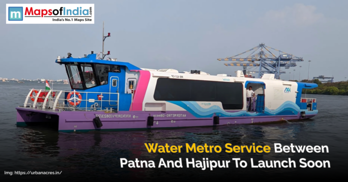 Water metro boat service to be launched soon between Patna and Hajipur, offering modern water-based public transport.