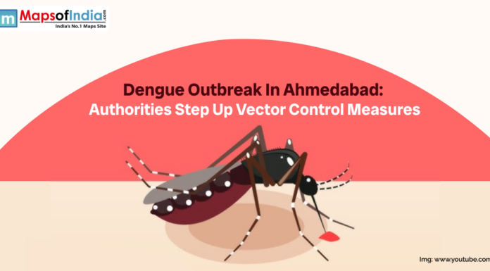 Dengue Outbreak in Ahmedabad: Authorities Step Up Vector Control Measures Illustration of a mosquito highlighting dengue outbreak in Ahmedabad, with authorities stepping up vector control measures.