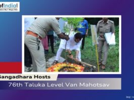 Gangadhara organized the 76th Taluka Level Van Mahotsav, where officers and local leaders planted trees to promote environmental awareness and greenery in the region.