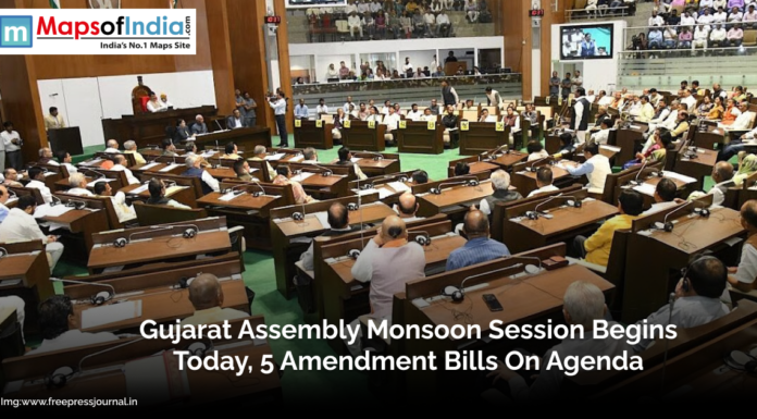 Gujarat Assembly Monsoon Session Begins Today, 5 Amendment Bills on Agenda Gujarat Assembly Monsoon Session in progress with members discussing 5 amendment bills.