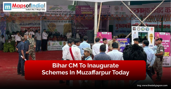 People assembled for Bihar Cm to inaugurate schemes in Muzaffarpur today