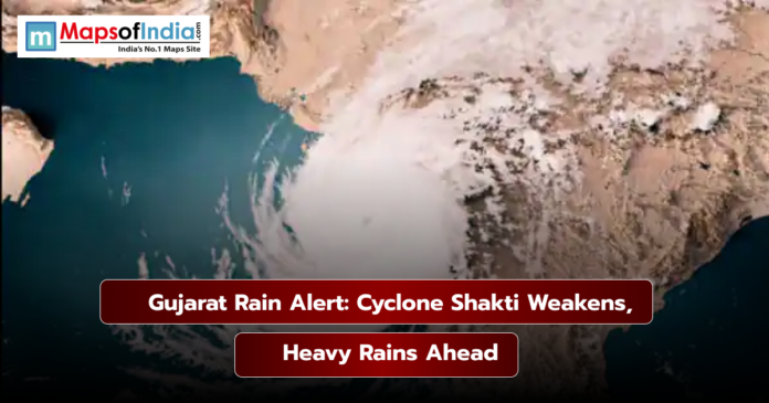 Illustrative image of cyclone shakti at Gujarat