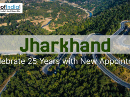 Jharkhand to Celebrate 25 Years with New Appointments Aerial view of winding roads through lush green hills in Jharkhand with the headline “Jharkhand to Celebrate 25 Years with New Appointments”