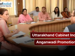 Meeting with Uttarakhand Cabinet discussing Anganwadi promotion quota increase