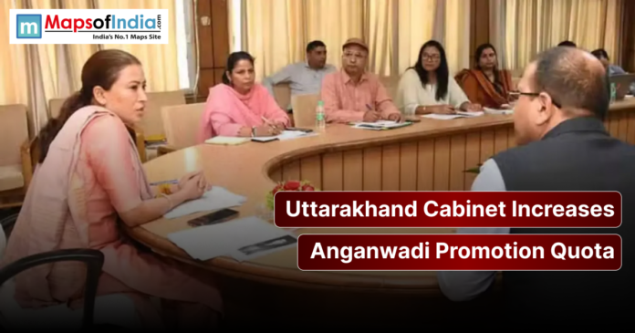Meeting with Uttarakhand Cabinet discussing Anganwadi promotion quota increase