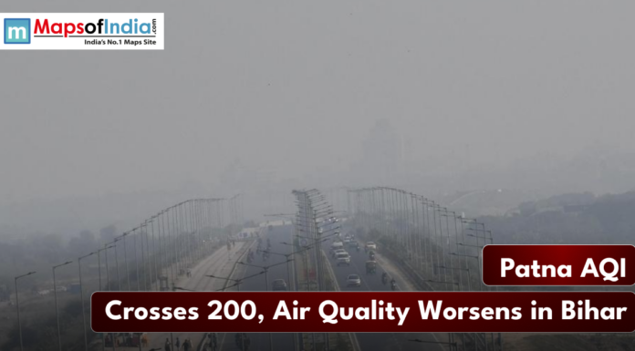 Patna AQI Crosses 200, Air Quality Worsens in Bihar image of polluted sky