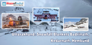 Uttarakhand: Snowfall Blankets Badrinath, Kedarnath, Hemkund Snow-covered temples of Badrinath, Kedarnath, and Hemkund in Uttarakhand after heavy snowfall, showcasing the Himalayan shrines blanketed in white during winter.
