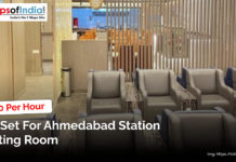 ₹20 Per Hour Fee Set for Ahmedabad Station Waiting Room Modern waiting room at Ahmedabad railway station with comfortable seating, where a new fee of ₹20 per hour has been implemented.