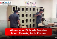 Ahmedabad Schools Receive Bomb Threats, Panic Ensues Secrurity checking for bombs in the school premises