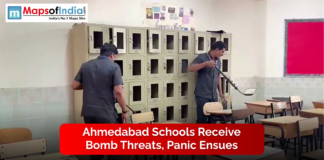 Ahmedabad Schools Receive Bomb Threats, Panic Ensues Secrurity checking for bombs in the school premises