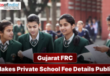 Gujarat FRC Makes Private School Fee Details Public School students in uniform as Gujarat FRC announces public disclosure of private school fee details.