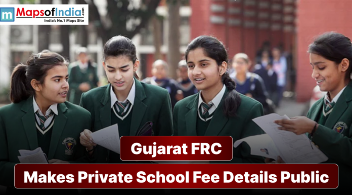 Gujarat FRC Makes Private School Fee Details Public School students in uniform as Gujarat FRC announces public disclosure of private school fee details.