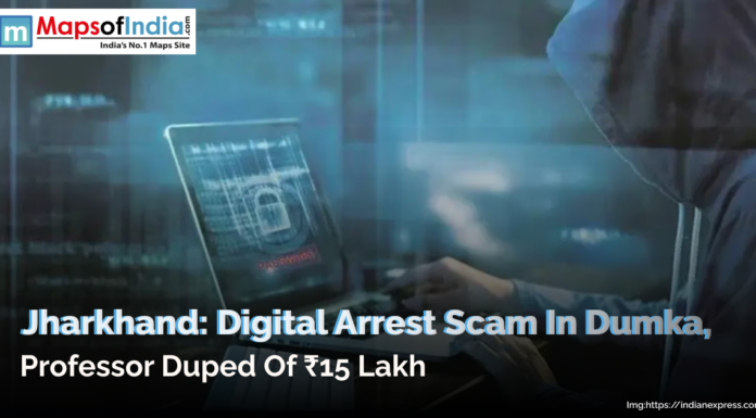 Jharkhand: Digital Arrest Scam in Dumka, Professor Duped of ₹15 Lakh A person sitting in a hooded outfit holding a laptop
