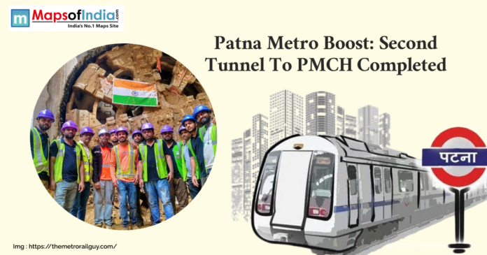 image of metro on one side and construction site workers on the other