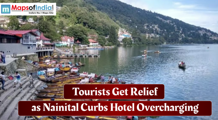Tourists Get Relief as Nainital Curbs Hotel Overcharging Tourists enjoying boating at Naini Lake in Nainital as the hill town curbs hotel overcharging, offering relief to visitors.