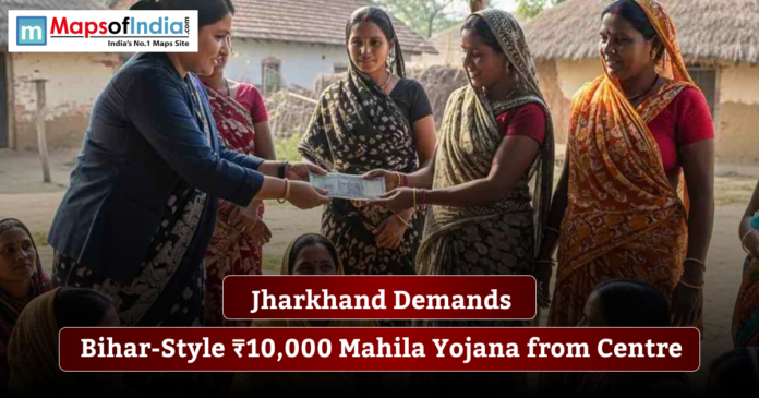 Women receive financial aid under a proposed Mahila Yojana in Jharkhand.