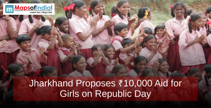 A group of schoolgirls in pink uniforms cheering and clapping, with a text overlay reading 