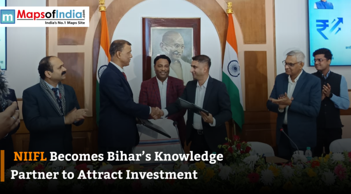 NIIFL Becomes Bihar’s Knowledge Partner to Attract Investment Officials shake hands to mark NIIFL becoming Bihar’s Knowledge Partner to attract investment.