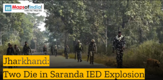 Jharkhand: Two Die in Saranda IED Explosion Gemini said Security forces patrol a road in Jharkhand after an IED explosion