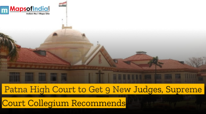 Patna High Court to Get 9 New Judges, Supreme Court Collegium Recommends The Patna High Court building with an overlay text stating the Supreme Court Collegium has recommended nine new judges.