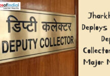 Jharkhand Deploys 207 Deputy Collectors in Major Move Signboard reading “Deputy Collector” with headline about Jharkhand deploying 207 deputy collectors in a major administrative move.