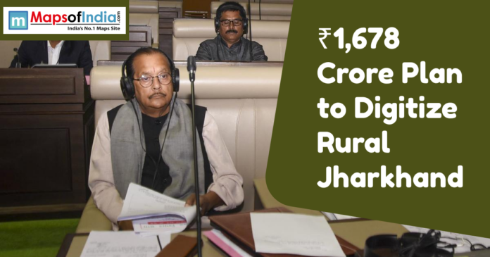 Officials in a legislative session as Jharkhand announces a ₹1,678 crore plan to digitize rural areas and expand high-speed internet access to villages.