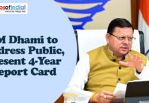 CM Dhami to Address Public, Present 4-Year Report Card Uttarakhand CM Pushkar Singh Dhami speaking during a meeting, highlighting his 4-year report card announcement.