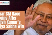 Bihar CM Race Begins After Nitish Kumar’s Rajya Sabha Win Nitish Kumar waving; text reads "Bihar CM Race Begins After Nitish Kumar’s Rajya Sabha Win."