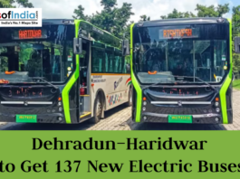 Green electric buses introduced for the Dehradun–Haridwar route under a new public transport initiative