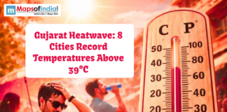 Gujarat Heatwave: 8 Cities Record Temperatures Above 39°C Thermometer showing extreme heat as Gujarat records temperatures above 39°C in eight cities during a heatwave.