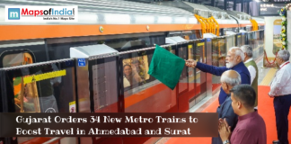 Gujarat Orders 34 New Metro Trains to Boost Travel in Ahmedabad and Surat Indian Prime Minister flagging off a metro train as part of Gujarat’s plan to add 34 new metro trains to improve travel in Ahmedabad and Surat.