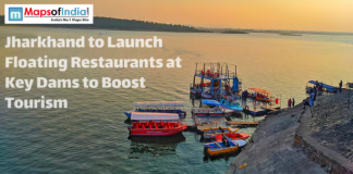 Jharkhand to Launch Floating Restaurants at Key Dams to Boost Tourism Boats docked at a dam in Jharkhand for a floating restaurant project.