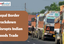 Nepal Border Crackdown Disrupts Indian Goods Trade Trucks lined up on a highway near the India-Nepal border amid a crackdown disrupting goods trade.
