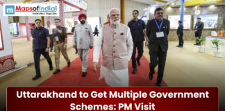Uttarakhand to Get Multiple Government Schemes: PM Visit Prime Minister Narendra Modi walking on a red carpet at an event in Uttarakhand.