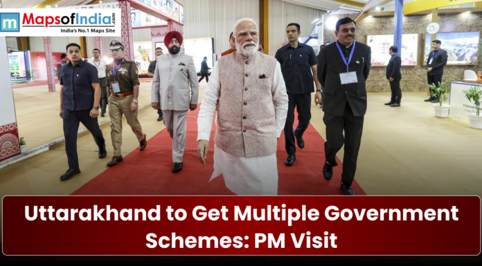 Uttarakhand to Get Multiple Government Schemes: PM Visit Prime Minister Narendra Modi walking on a red carpet at an event in Uttarakhand.