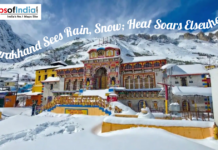 Uttarakhand Sees Rain, Snow; Heat Soars Elsewhere Snow-covered Badrinath Temple surrounded by Himalayan mountains as Uttarakhand experiences rain and snowfall.