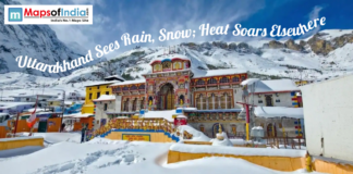 Uttarakhand Sees Rain, Snow; Heat Soars Elsewhere Snow-covered Badrinath Temple surrounded by Himalayan mountains as Uttarakhand experiences rain and snowfall.