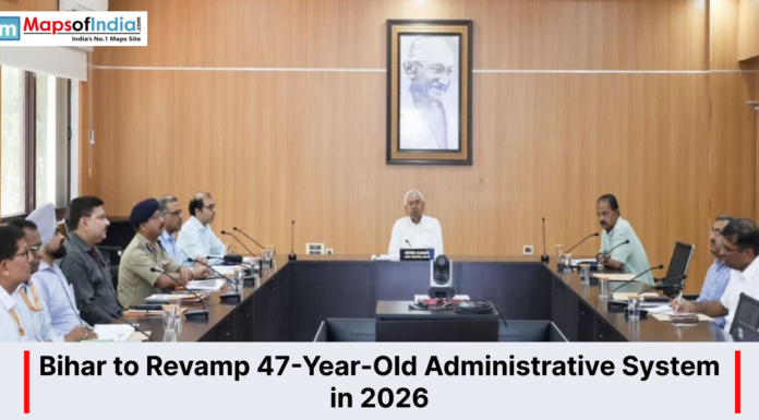 Bihar to Revamp 47-Year-Old Administrative System in 2026 Nitish Kumar chairing a meeting regarding Bihar's administrative system revamp in 2026.
