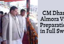 CM Dhami Almora Visit Preparations in Full Swing Uttarakhand Chief Minister Pushkar Singh Dhami during his Almora visit as officials prepare for a public event.