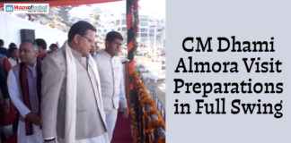 CM Dhami Almora Visit Preparations in Full Swing Uttarakhand Chief Minister Pushkar Singh Dhami during his Almora visit as officials prepare for a public event.
