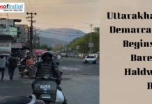 Uttarakhand: Demarcation Begins for Bareilly-Haldwani Road Street view in Uttarakhand highlighting the start of demarcation work for the proposed Bareilly-Haldwani road project.