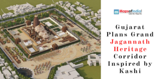 Gujarat Plans Grand Jagannath Heritage Corridor Inspired by Kashi Aerial view of the proposed Jagannath Heritage Corridor in Gujarat.
