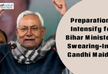 Preparations Intensify for Bihar Ministers’ Swearing-In at Gandhi Maidan Bihar CM Nitish Kumar addressing a public event as preparations begin for ministers’ swearing-in ceremony at Gandhi Maidan