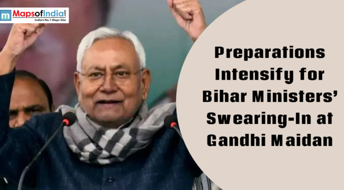 Preparations Intensify for Bihar Ministers’ Swearing-In at Gandhi Maidan Bihar CM Nitish Kumar addressing a public event as preparations begin for ministers’ swearing-in ceremony at Gandhi Maidan